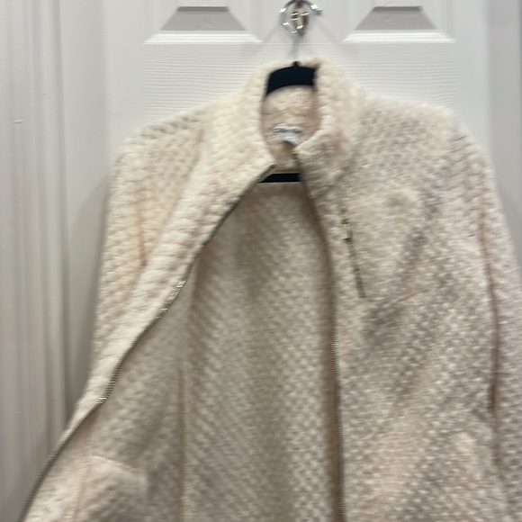 Calvin Klein Cream Fleece Jacket M - Picture 5 of 8